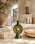 Illuminate your mantle with an Art of handmade Tamegroute ceramic candlestick.
