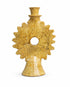 Illuminate your mantle with an Art of handmade Tamegroute ceramic candlestick.