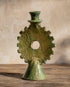 Illuminate your mantle with an Art of handmade Tamegroute ceramic candlestick.
