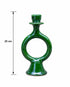 Elevate your table setting with an Art of handmade Tamegroute green candle holder.