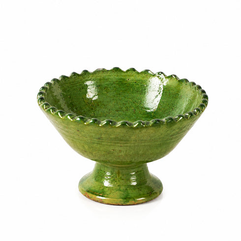 Infuse timeless character into your kitchen with our Art of handmade Tamegroute pedestal fruit bowl.