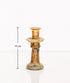 Illuminate your living spaces with our Art of handmade Tamegroute pottery candlestick set.