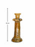 Illuminate your living spaces with our Art of handmade Tamegroute pottery candlestick set.