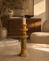 Illuminate your living spaces with our Art of handmade Tamegroute pottery candlestick set.