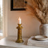 Illuminate your living spaces with our Art of handmade Tamegroute pottery candlestick set.