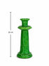 Illuminate your living spaces with our Art of handmade Tamegroute pottery candlestick set.