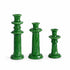 Illuminate your living spaces with our Art of handmade Tamegroute pottery candlestick set.