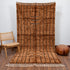 Beni Ourain Rug, Brown Moroccan Wool Rug, Black Stripe Berber Area Rug, Handmade Shaggy Carpet