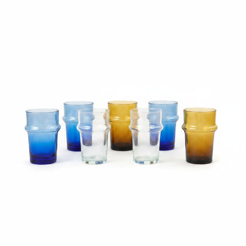 Elevate your daily hydration with our Art of handmade traditional Moroccan Beldi glasses set.