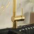 Traditional Pull-Down Kitchen Faucet in Unlacquered Brass – High-Arc Gooseneck Design