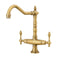 Union Single Hole Bar Kitchen Faucet, Traditional Unlacquered Brass Gooseneck Faucet