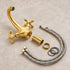 Unlacquered Brass Single-Hole Bathroom Faucet with Cross Handles