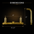 Wall-Mount Bathroom Sink Faucet with 8-Inch Spout – Unlacquered Brass