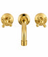 Wall-Mount Bathroom Sink Faucet with 8-Inch Spout – Unlacquered Brass