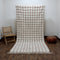 White Grid Rug, Moroccan Wool Rug, Handmade Berber Rug, Geometric Area Rug, Beni Ourain Carpet