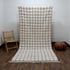 White Grid Rug, Moroccan Wool Rug, Handmade Berber Rug, Geometric Area Rug, Beni Ourain Carpet