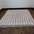 White Grid Rug, Moroccan Wool Rug, Handmade Berber Rug, Geometric Area Rug, Beni Ourain Carpet