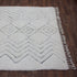 White Moroccan Wool Rug, Geometric Berber Rug, Handmade Ivory Area Carpet, Minimalist Beni Ourain Rug