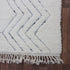 White Moroccan Wool Rug, Geometric Berber Rug, Handmade Ivory Area Carpet, Minimalist Beni Ourain Rug