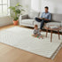 White Moroccan Wool Rug, Handmade Berber Rug, Textured Beni Ourain Carpet