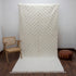 White Moroccan Wool Rug, Handmade Berber Rug, Textured Beni Ourain Carpet