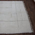 White Moroccan Wool Rug, Minimalist Berber Rug, Ivory Geometric Handmade Area Carpet, Beni Ourain Rug