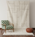 White Moroccan Wool Rug, Minimalist Berber Rug, Ivory Geometric Handmade Area Carpet, Beni Ourain Rug