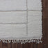 White Moroccan Wool Rug, Minimalist Berber Rug, Ivory Geometric Handmade Area Carpet, Beni Ourain Rug