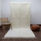 White Moroccan Wool Rug, Solid Ivory Berber Rug, Handmade Minimalist Area Carpet, Beni Ourain Wool Rug