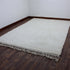 White Moroccan Wool Rug, Solid Ivory Berber Rug, Handmade Minimalist Area Carpet, Beni Ourain Wool Rug