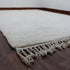 White Moroccan Wool Rug, Solid Ivory Berber Rug, Handmade Minimalist Area Carpet, Beni Ourain Wool Rug