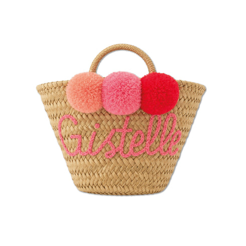 Wholesale Personalized Straw Basket, Customized Woven Beach Bag for Women