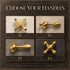 Widespread Bathroom Faucet with Cross Handles – Unlacquered Brass