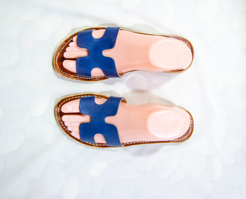 Womens Leather Cutout Sandals, Handmade Leather Sandals Mod Hermes, Handcrafted Summer Sandals , Colorful Beach Leather Sandals