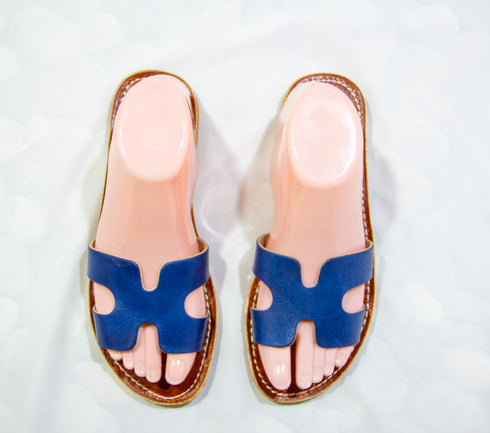 Womens Leather Cutout Sandals, Handmade Leather Sandals Mod Hermes, Handcrafted Summer Sandals , Colorful Beach Leather Sandals