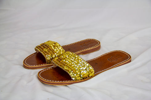 Womens Leather Gold Silver Sequin Sandals 100% Natural Leather Handmade Leather Braided Sandals, Handcrafted Summer Sandals, Bride Sandals