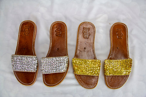 Womens Leather Gold Silver Sequin Sandals 100% Natural Leather Handmade Leather Braided Sandals, Handcrafted Summer Sandals, Bride Sandals