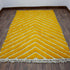Yellow Moroccan Rug, Chevron Area Rug, Handmade Berber Rug, Mustard decorative Geometric Carpet