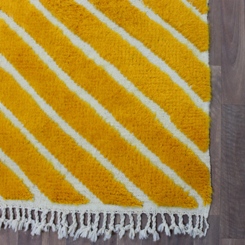 Yellow Moroccan Rug, Chevron Area Rug, Handmade Berber Rug, Mustard decorative Geometric Carpet