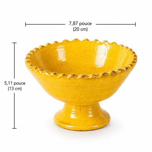 Infuse timeless character into your kitchen with our Art of handmade Tamegroute pedestal fruit bowl.