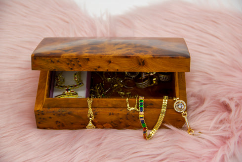 Large Wood Box Hand Carved Wooden Multipurpose Keepsake Jewelry Decorative Art Box Storage Organizer, Jewelry Box, Coffee Table Decor, Farmhouse Decor Delight 8X5X2.5 Inch