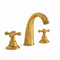 Indiana Widespread Bathroom Faucet with Cross Handles – Unlacquered Brass