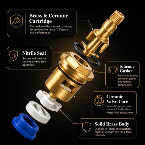 Indiana Widespread Bathroom Faucet with Cross Handles – Unlacquered Brass