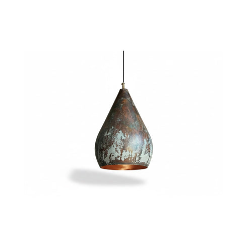 Illuminate your kitchen island with a rustic Art of handmade copper pendant light.