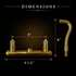 Wall-Mount Bathroom Sink Faucet with 8-Inch Spout – Unlacquered Brass