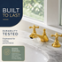 Charleston 3-Hole Widespread Bathroom Faucet – Unlacquered Brass
