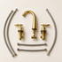 Indiana Widespread Bathroom Faucet with Cross Handles – Unlacquered Brass
