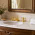 Charleston 3-Hole Widespread Bathroom Faucet – Unlacquered Brass