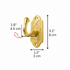 Handmade engraved brass wall hook for elegant home decor