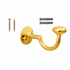 Handmade brass S hook with large cap for bathroom